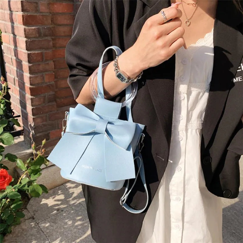 Sac Seau Femme avec Nœud Élégant - Sac Bandoulière Été Casual