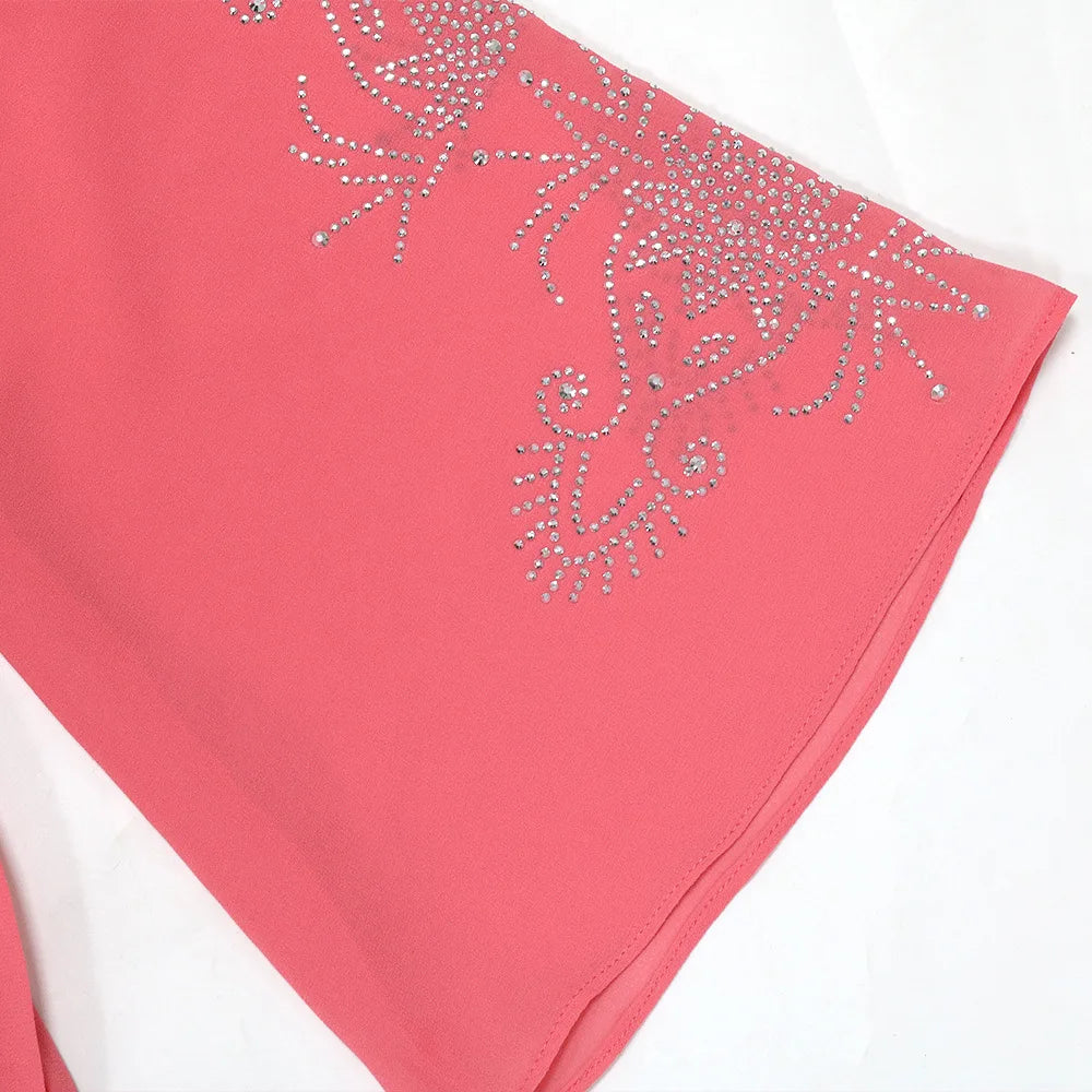 Abaya Musulmane Femme Été - Robe Longue Col V Manches Longues Élégante - badassmood