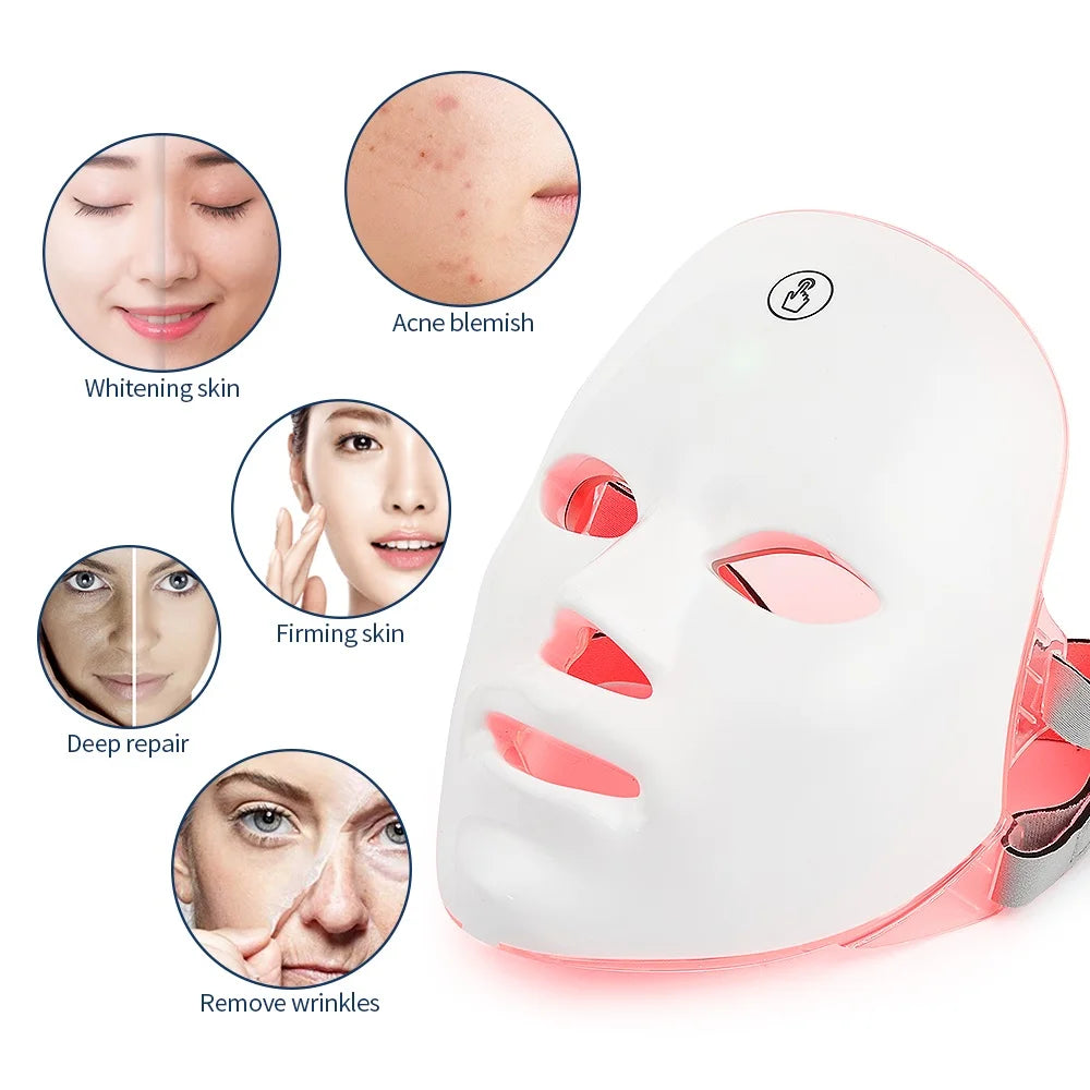 Masque LED Visage Rechargeable 7 Couleurs - Lifting & Éclaircissant - badassmood