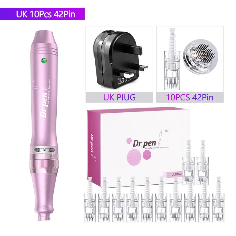 Dr. Pen Ultima M7 - Stylo Microneedling Sans Fil Professionnel + 10 Cartouches - badassmood