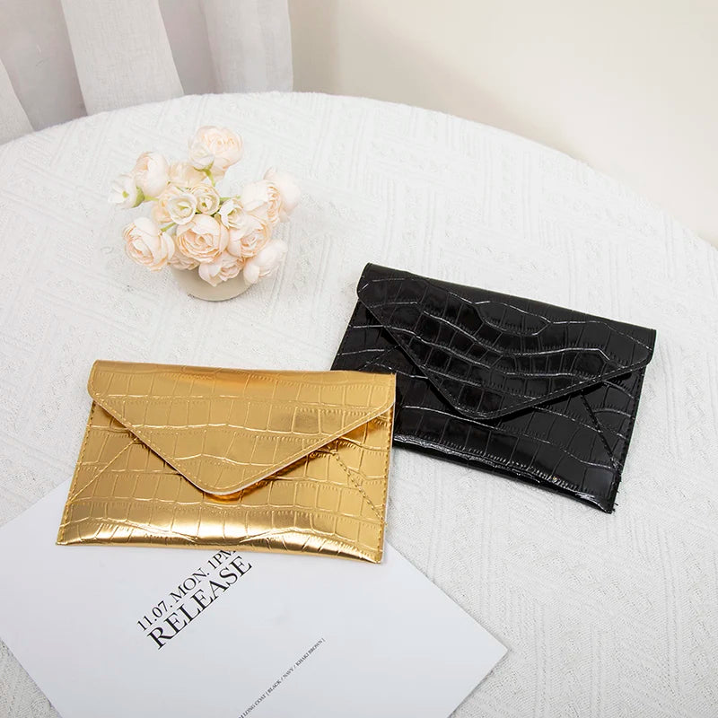 Pochette Soirée Or Argent Chaîne Luxe - Clutch Mariage Banquet Élégante Femme - badassmood