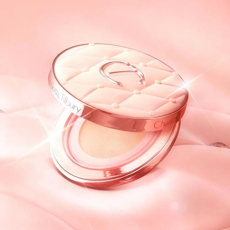 Charlotte Tilbury Shimmer Makeup Air Cushion Lightweight Moisture Oil Control Two Color Heart Shape Powder Blusher Unique Design - badassmood