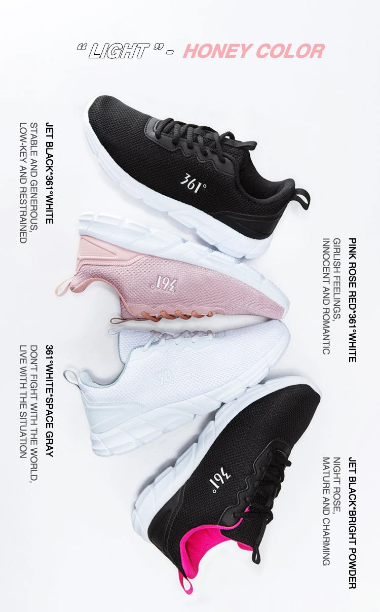 Baskets Running Femme 361 Degrees - Légères Respirantes Amorti - badassmood