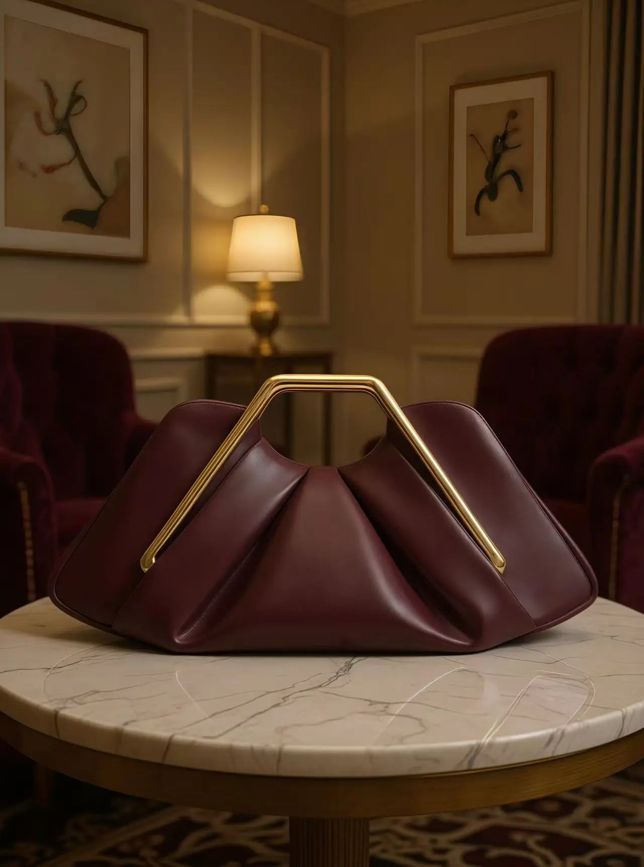 Sac Cloud Plissé Cuir Soft Niche - Pochette Soirée Pleatée Haut de Gamme Femme - badassmood