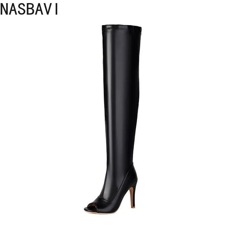 Bottes Cuissardes Léopard Femme Talons Hauts - Cuissardes Zip Élastiques