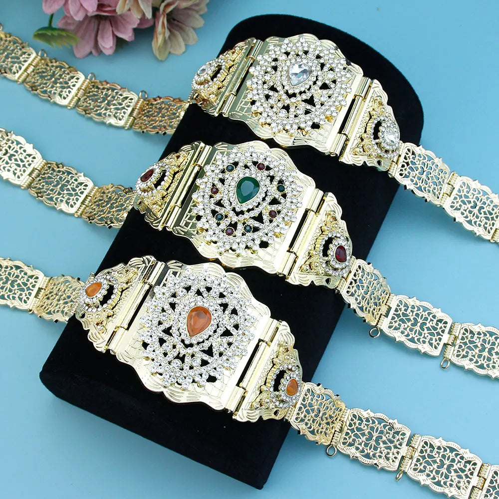 Ceinture Chaîne Métallique Style Marocain Ajustable - Caftan Arabe - badassmood