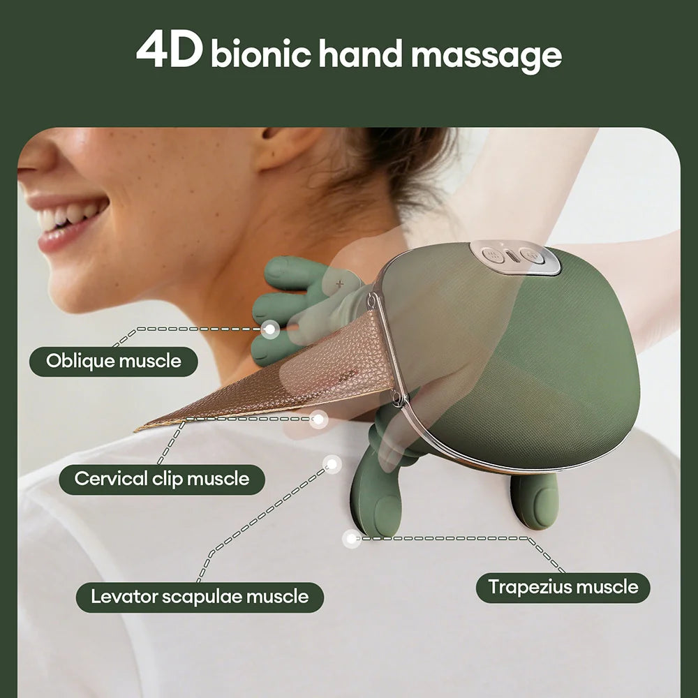 Masseur cervical 4D Bionique sans fil, soulagement nuque et épaules, appareil de bien-être et santé de badassmood.com