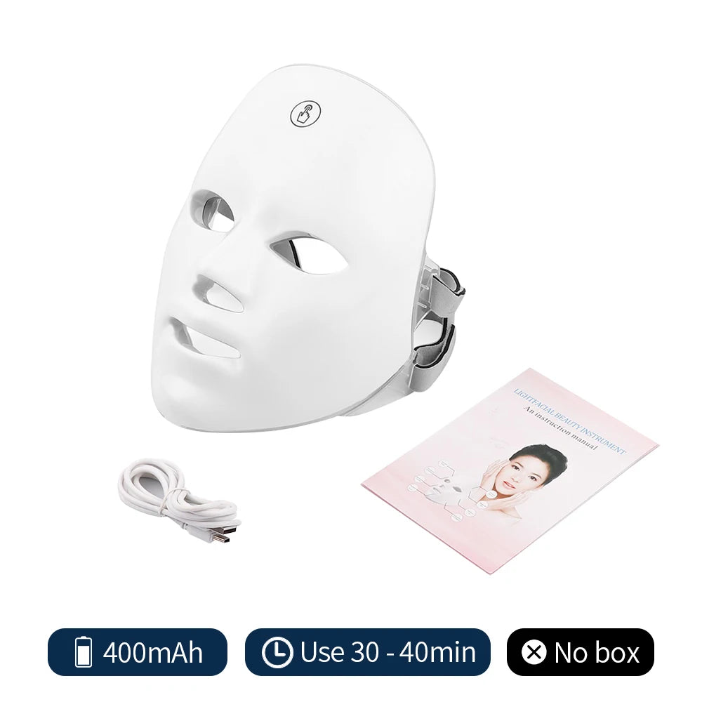 Masque LED Visage Rechargeable 7 Couleurs - Lifting & Éclaircissant - badassmood