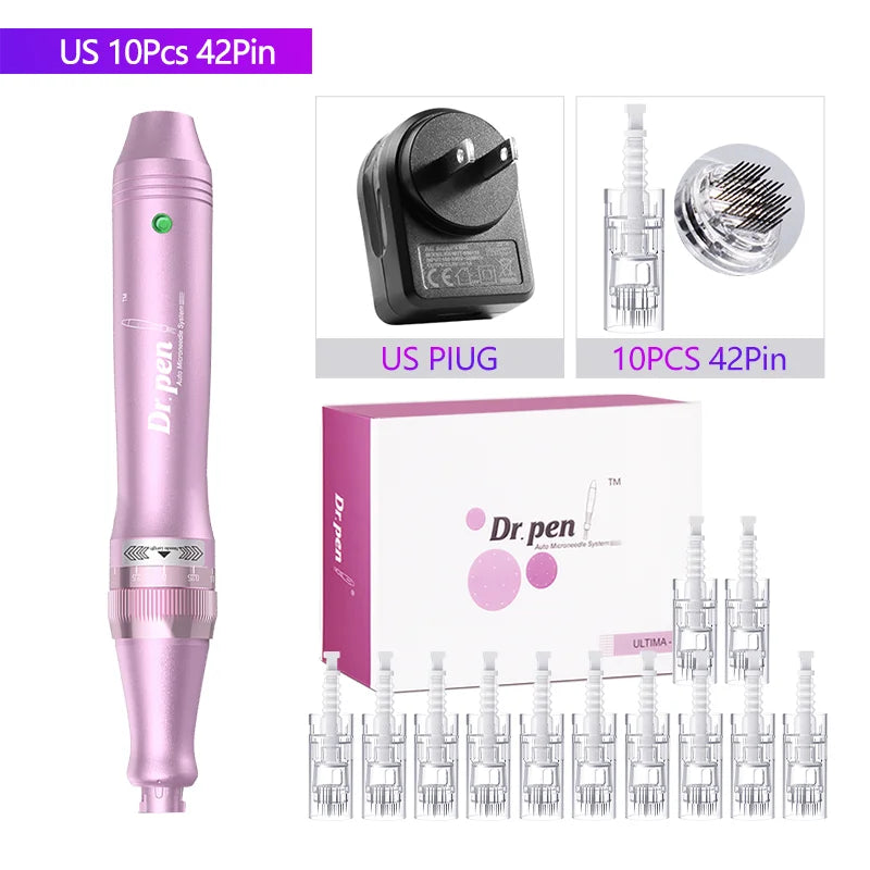 Dr. Pen Ultima M7 - Stylo Microneedling Sans Fil Professionnel + 10 Cartouches - badassmood