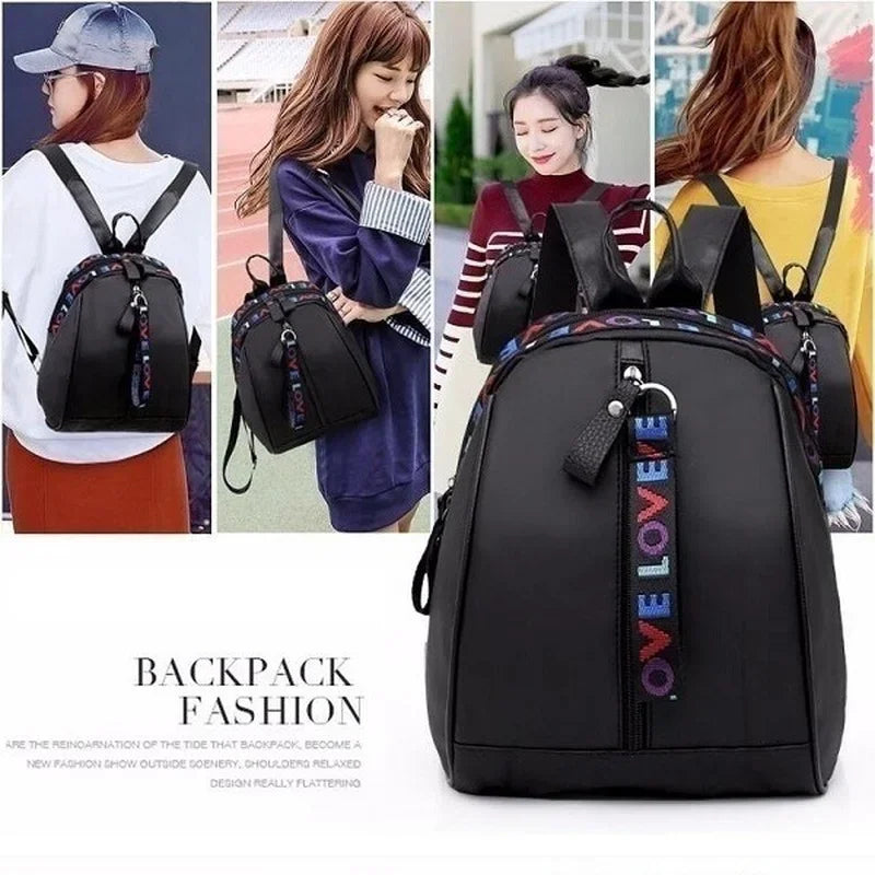 Mini sac à dos homme noir en canvas avec bandoulière sportive, idéal pour voyage, école ou utilisation casual.