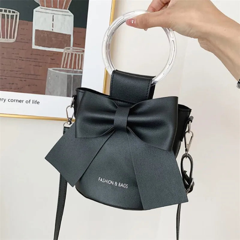 Sac Seau Femme avec Nœud Élégant - Sac Bandoulière Été Casual