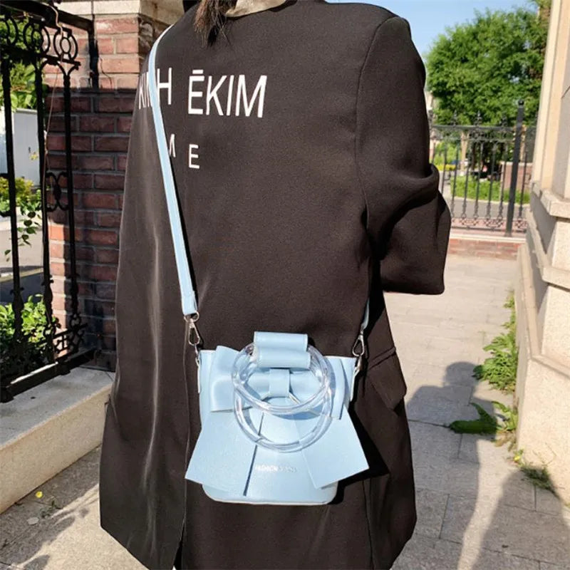 Sac Seau Femme avec Nœud Élégant - Sac Bandoulière Été Casual