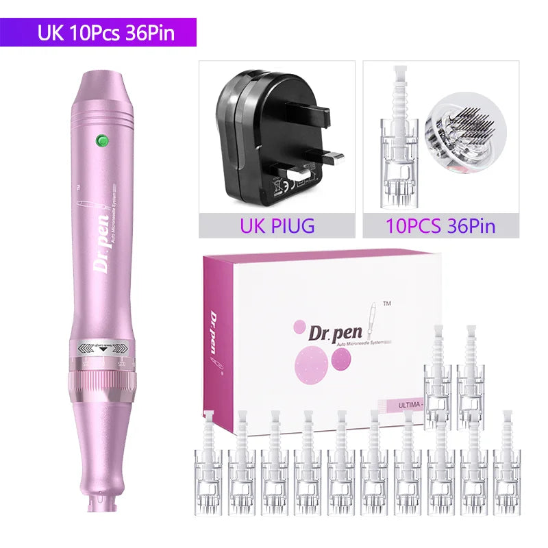 Dr. Pen Ultima M7 - Stylo Microneedling Sans Fil Professionnel + 10 Cartouches - badassmood