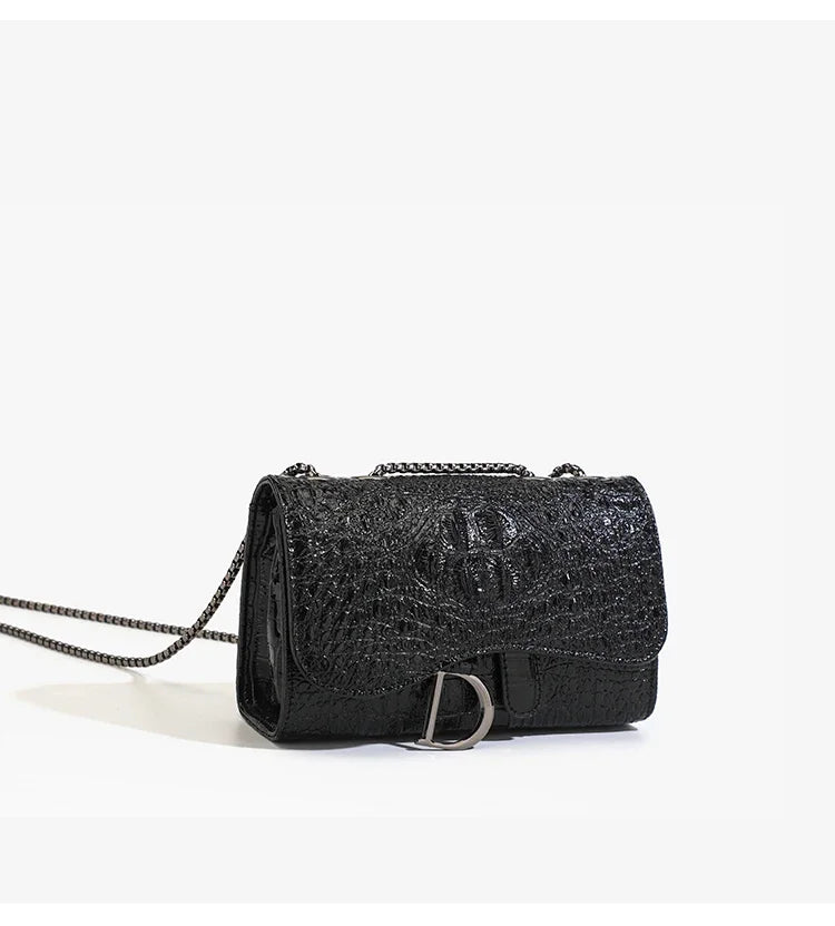 Sac à main femme en sequins avec chaînes dorées, style luxe casual, sac bandoulière élégant pour femmes.