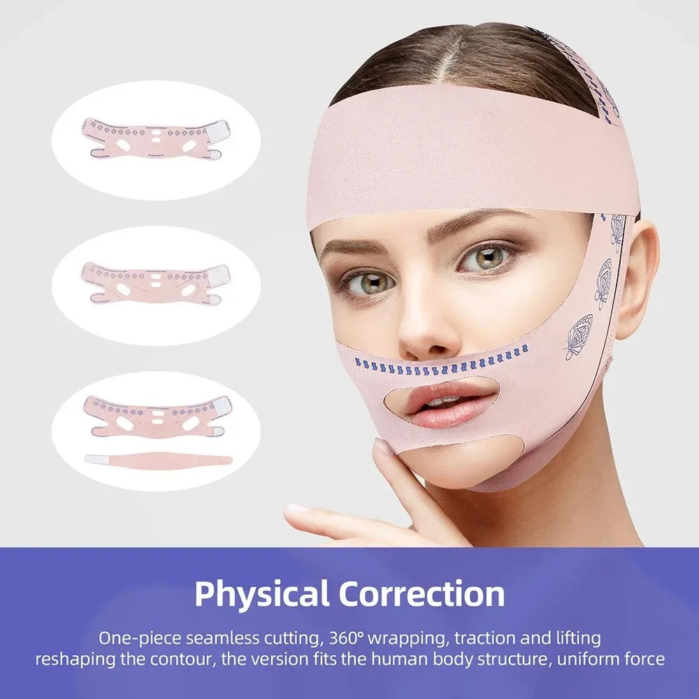 Face Slimming Bandage Women Face Lifting V Line Shaper Chin Cheek Lift Up Belt Anti Wrinkle Strap Facial Beauty Skin Care Tools - badassmood
