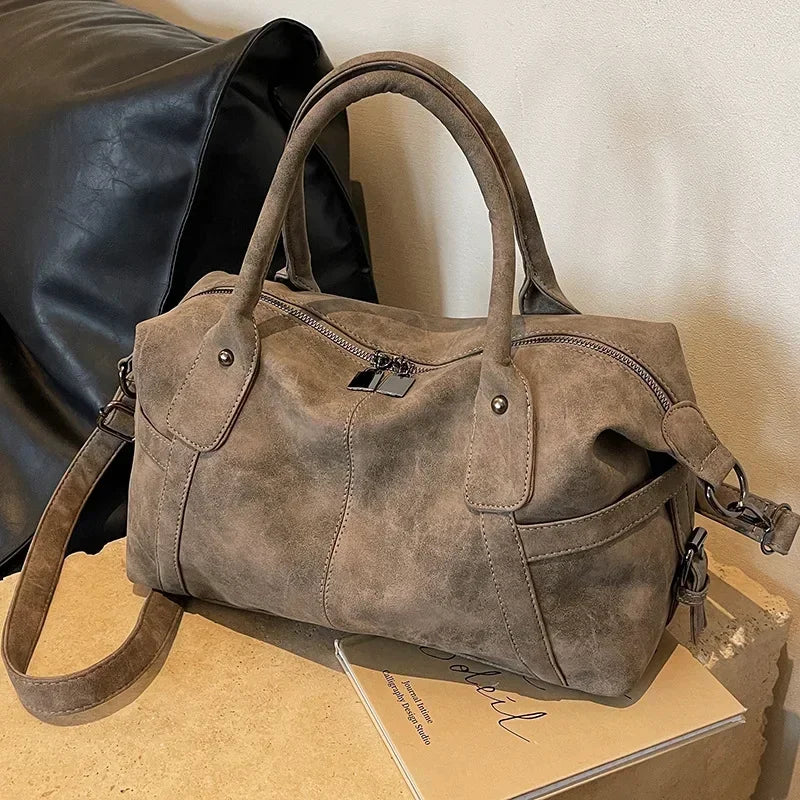 Sac à Main Rétro Femme Cuir PU - Grand Sac Bandoulière Style Coréen - badassmood