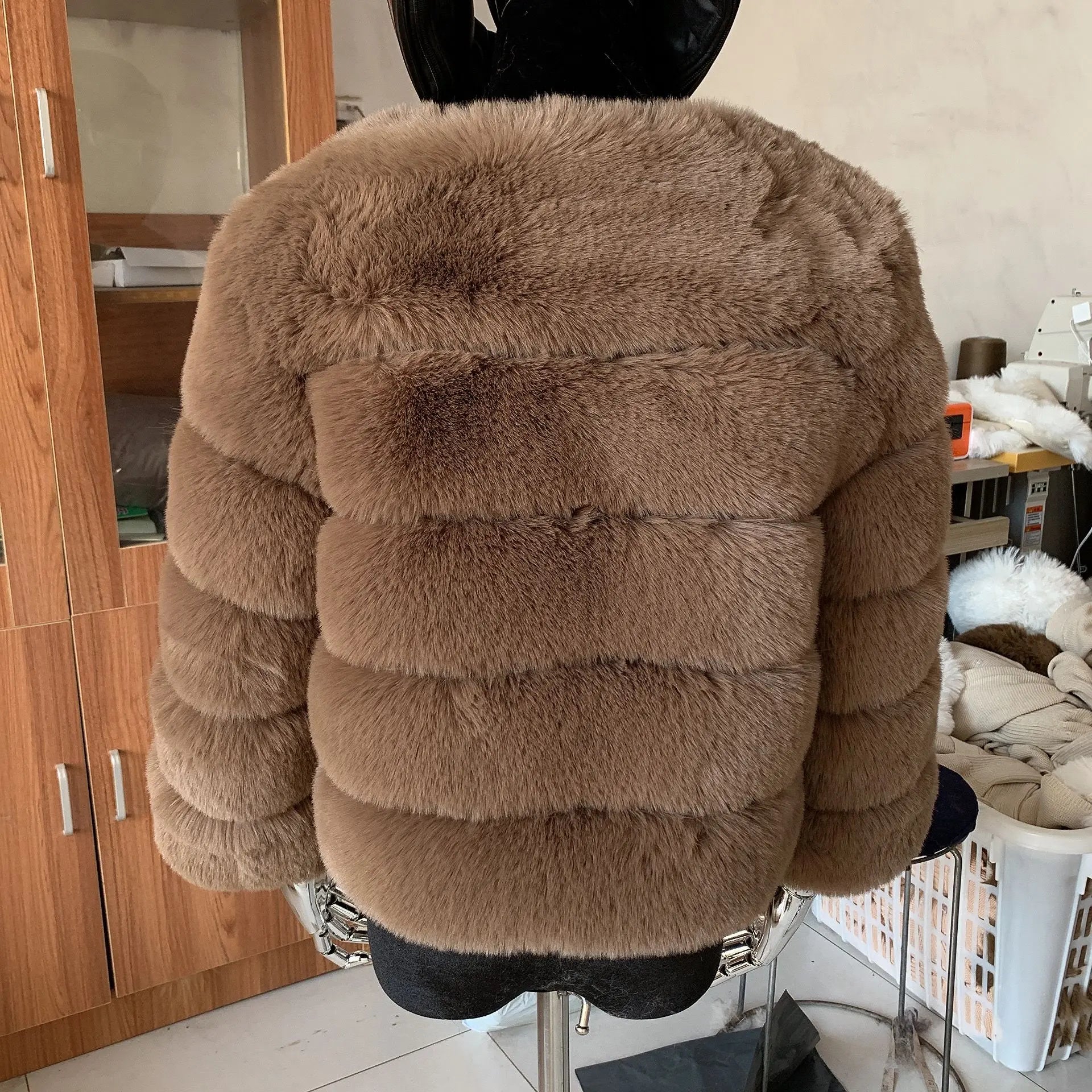 Manteau Fausse Fourrure Renard Femme - Veste Courte Luxe Fluffy Hiver - badassmood