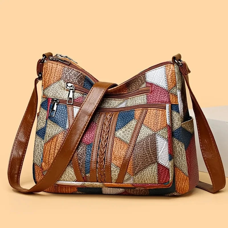 Sac à Main Vintage Femme Multi-Poches - Sac Bandoulière Rétro Élégant - badassmood