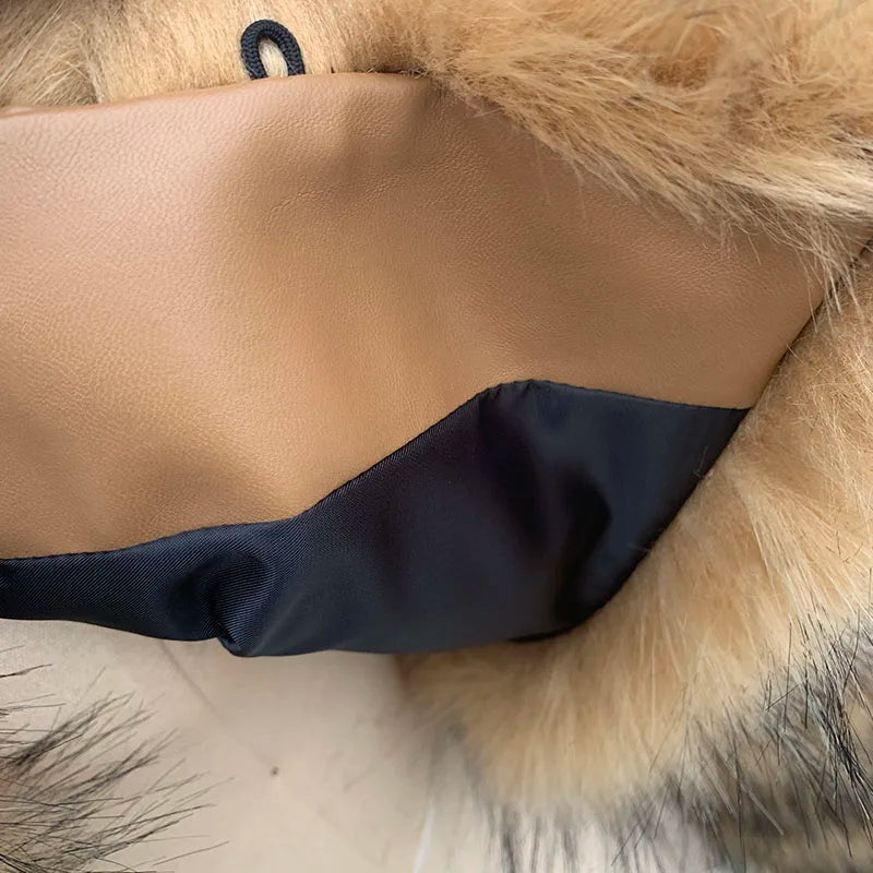 ZADORIN High Quality Cropped Faux Raccoon Fur Coat Women Winter Fashion O Neck Long Sleeve Fluffy Short Faux Fur Jacket Crop Top - badassmood