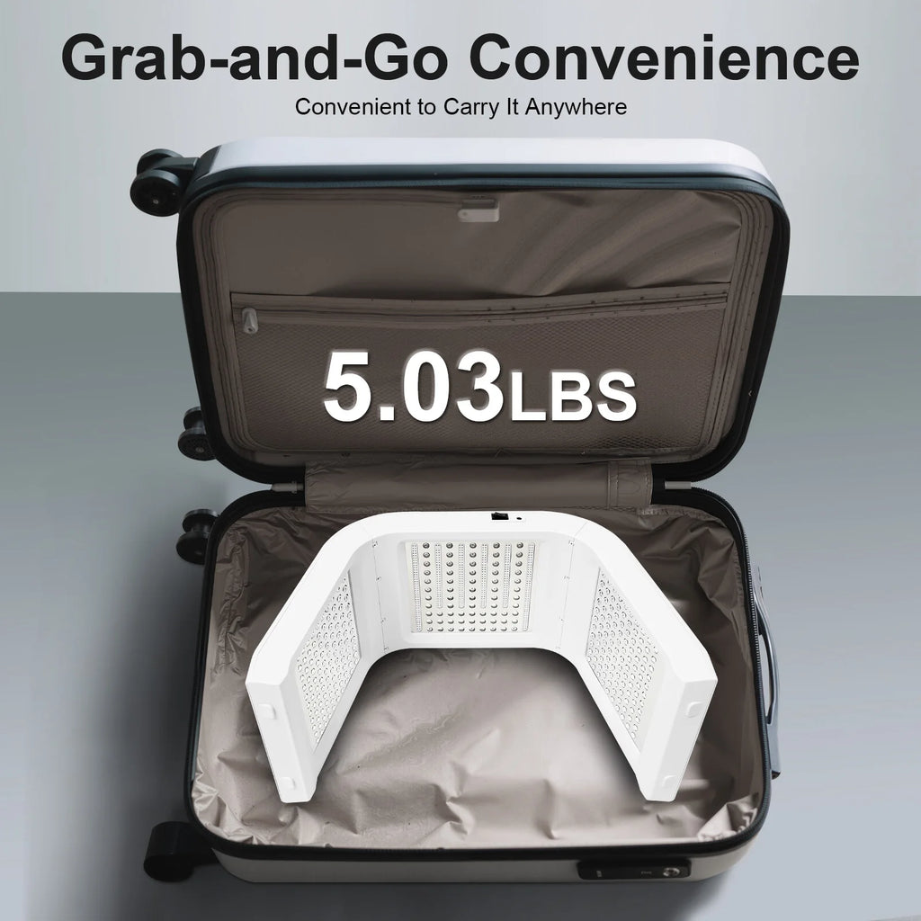 Masque LED Luminothérapie 7 Couleurs - 287 LEDs Soin Visage Rajeunissement Spa - badassmood