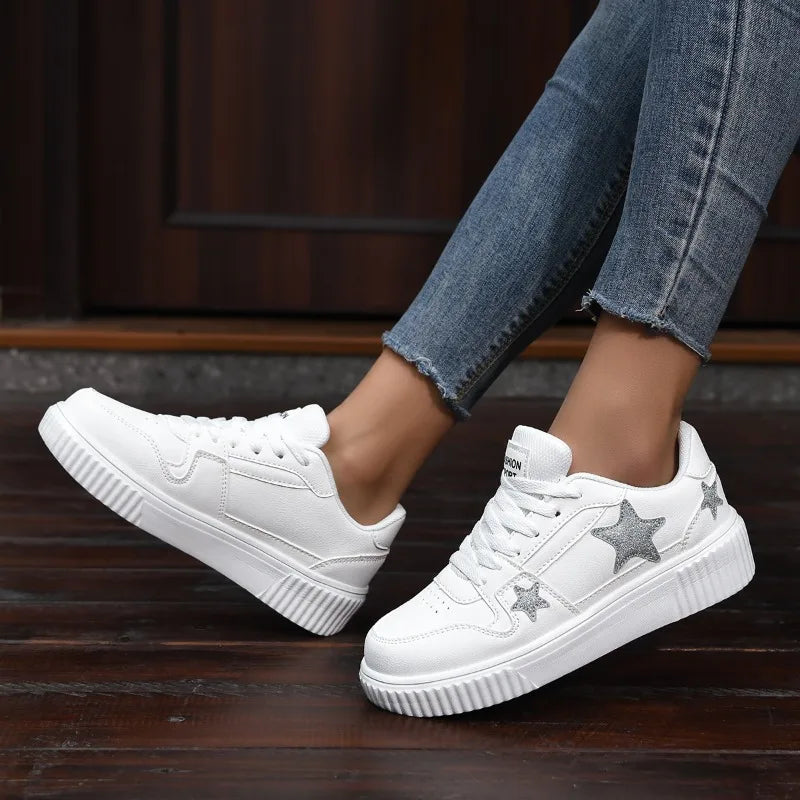 Sneakers Femme Confort Plateforme - Chaussures Marche Respirantes - badassmood