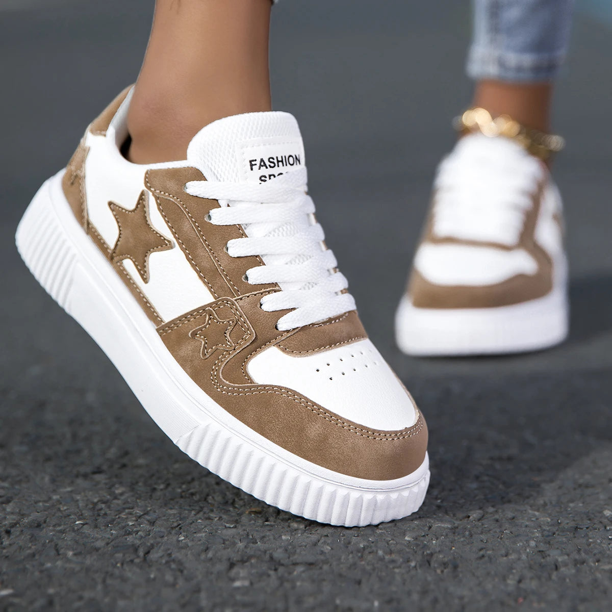 Sneakers Femme Confort Plateforme - Chaussures Marche Respirantes - badassmood