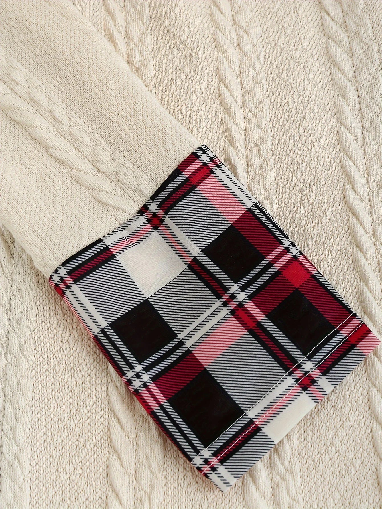 Robe Tricot Femme Capuche Carreaux - Taille Haute Manches Longues Ligne A Automne - badassmood