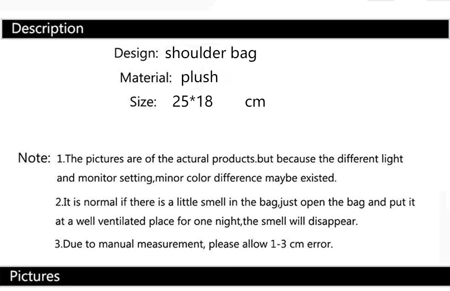 Fashion Soft Plush Half Moon Bags for Women Designer Fluffy Faux Fur Lady Handbags Luxury Small Tote Female Winter Purses - badassmood