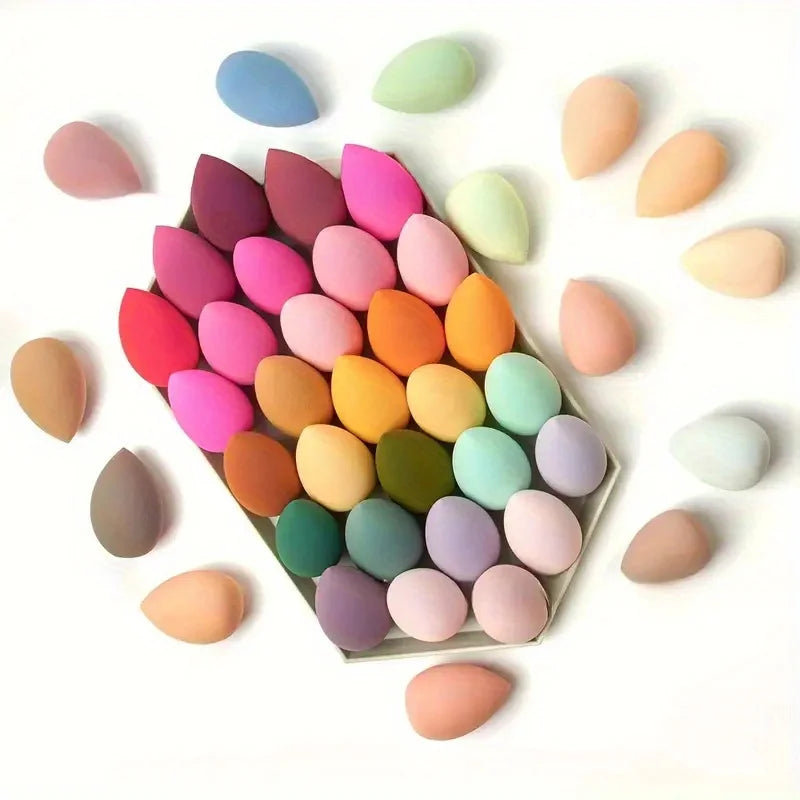7piece/18piece makeup sponge set, suitable for liquid BB cream powder application, makeup egg dry wet dual-use powder puff - badassmood