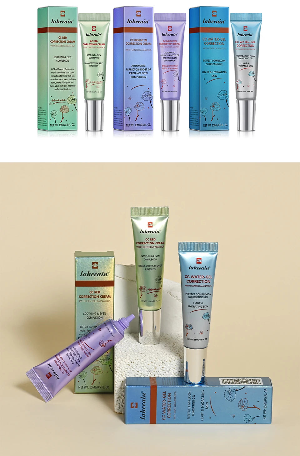 CC Cream Fond de Teint Centella x3 - Haute Couvrance Hydratant Coréen - badassmood