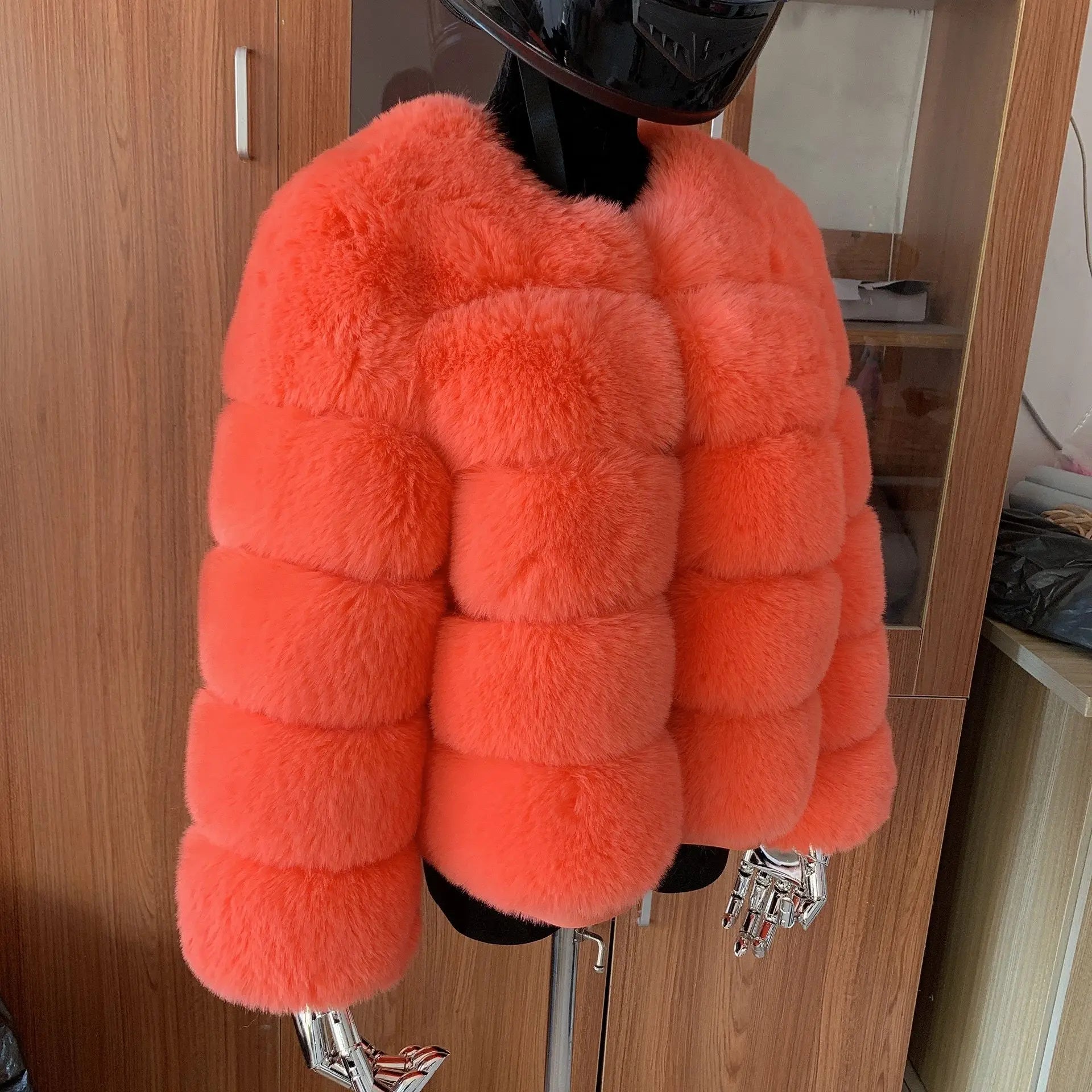 Manteau Fausse Fourrure Renard Femme - Veste Courte Luxe Fluffy Hiver - badassmood