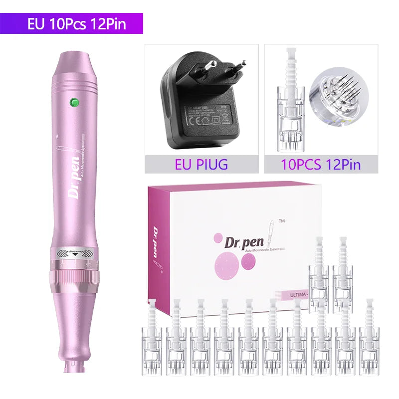 Dr. Pen Ultima M7 - Stylo Microneedling Sans Fil Professionnel + 10 Cartouches - badassmood