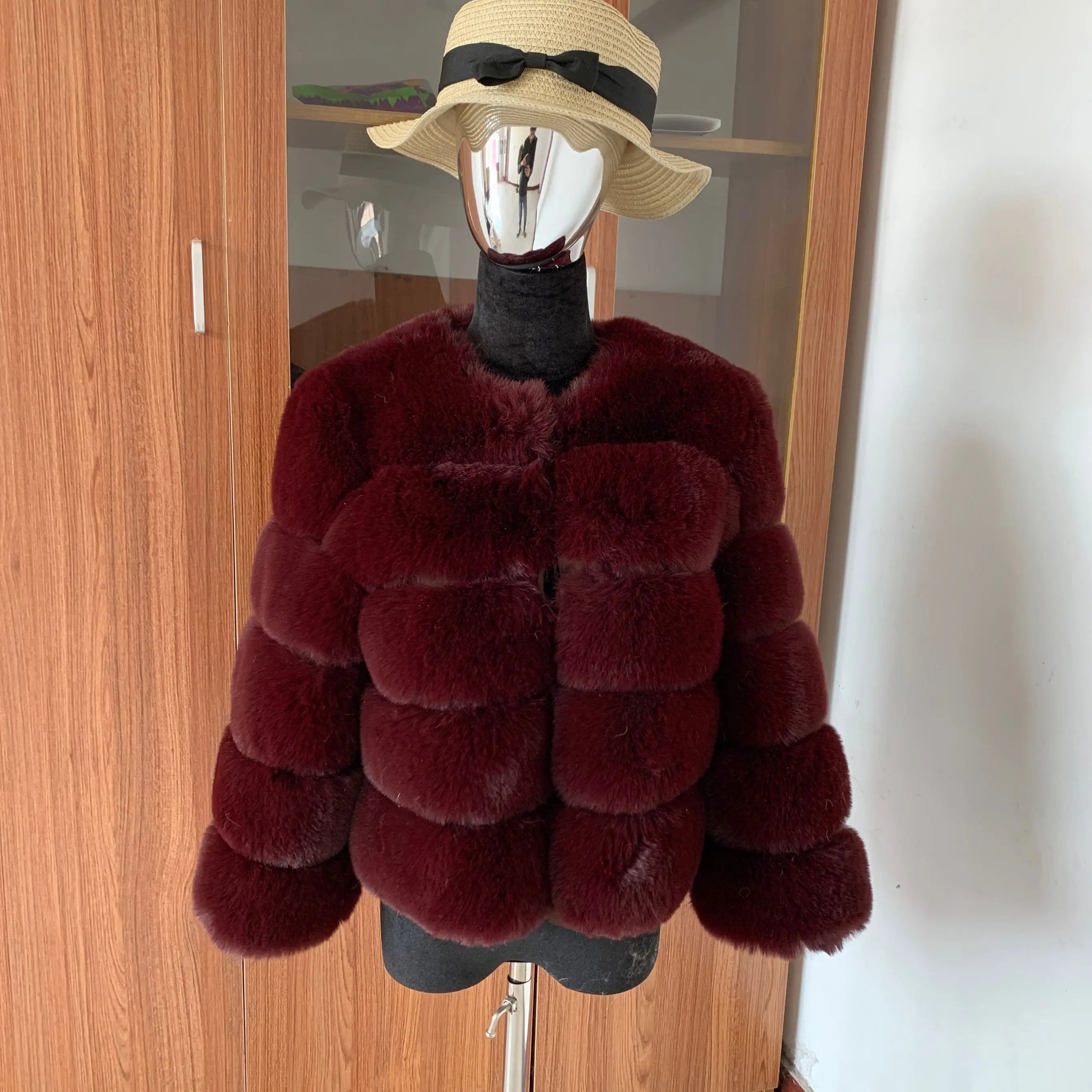 Manteau Fausse Fourrure Renard Femme - Veste Courte Luxe Fluffy Hiver - badassmood