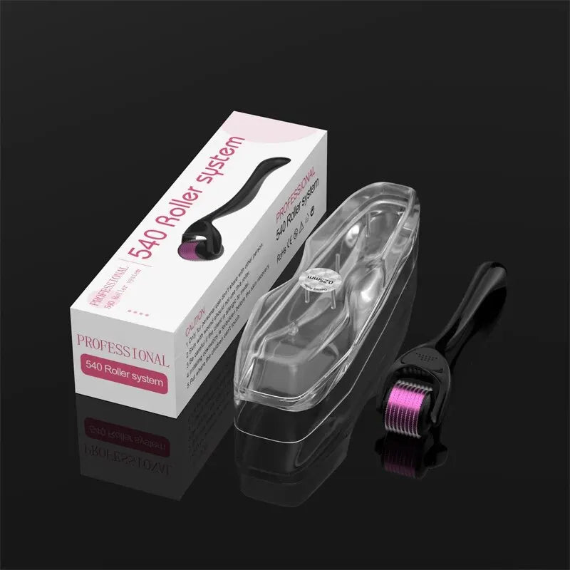 Derma Roller 540 Micro-Aiguilles Professionnel - Visage Barbe Cheveux Anti-Âge - badassmood