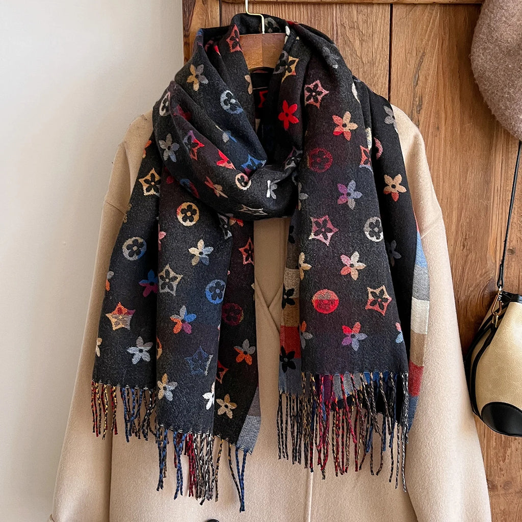 Écharpe Pashmina Femme Hiver - Foulard Cachemire Chaud Élégant - badassmood
