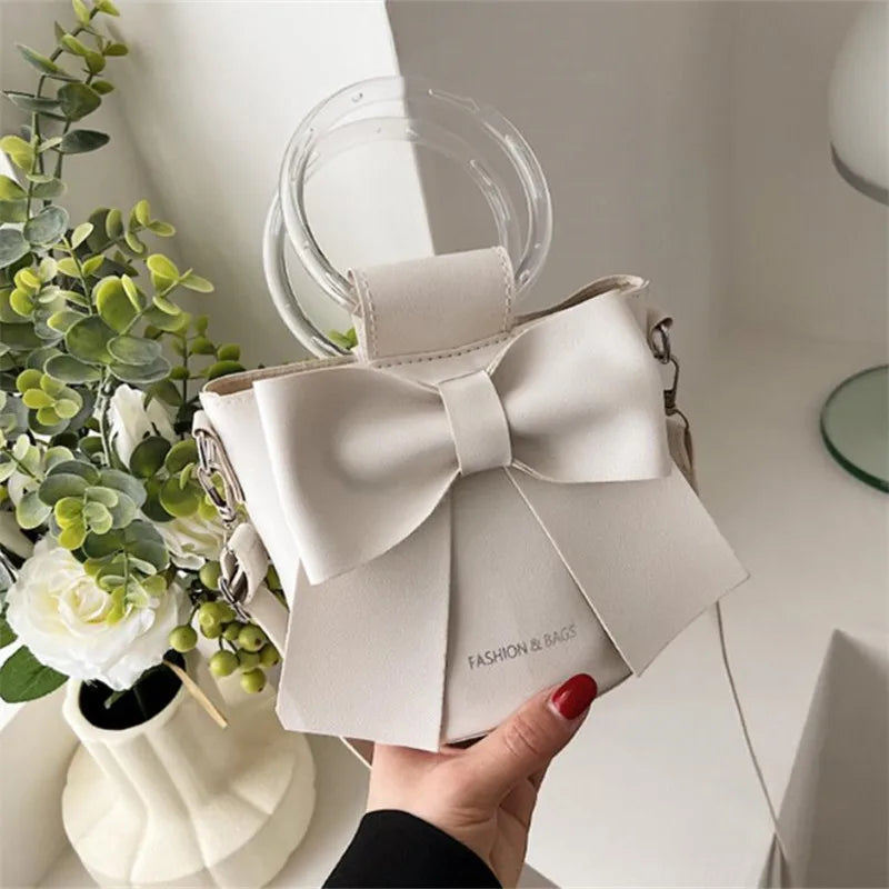 Sac Seau Femme avec Nœud Élégant - Sac Bandoulière Été Casual