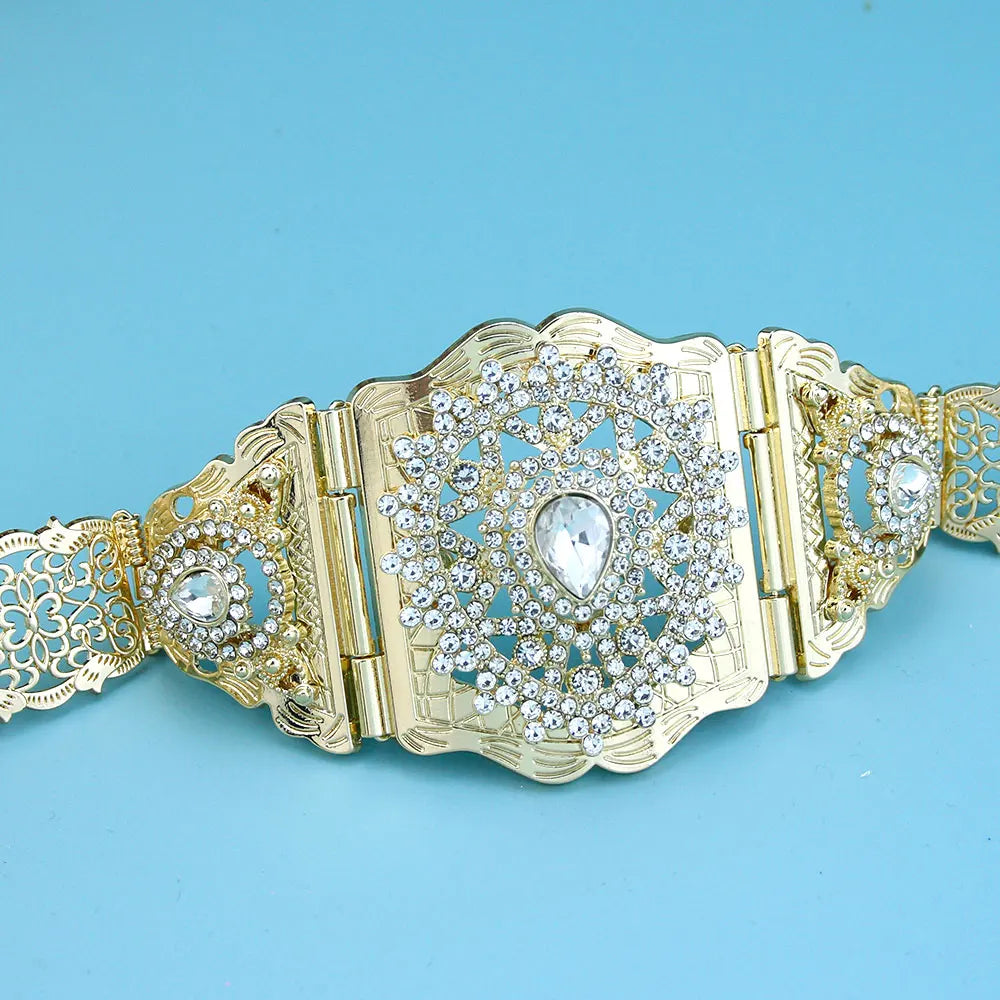 Ceinture Chaîne Métallique Style Marocain Ajustable - Caftan Arabe - badassmood