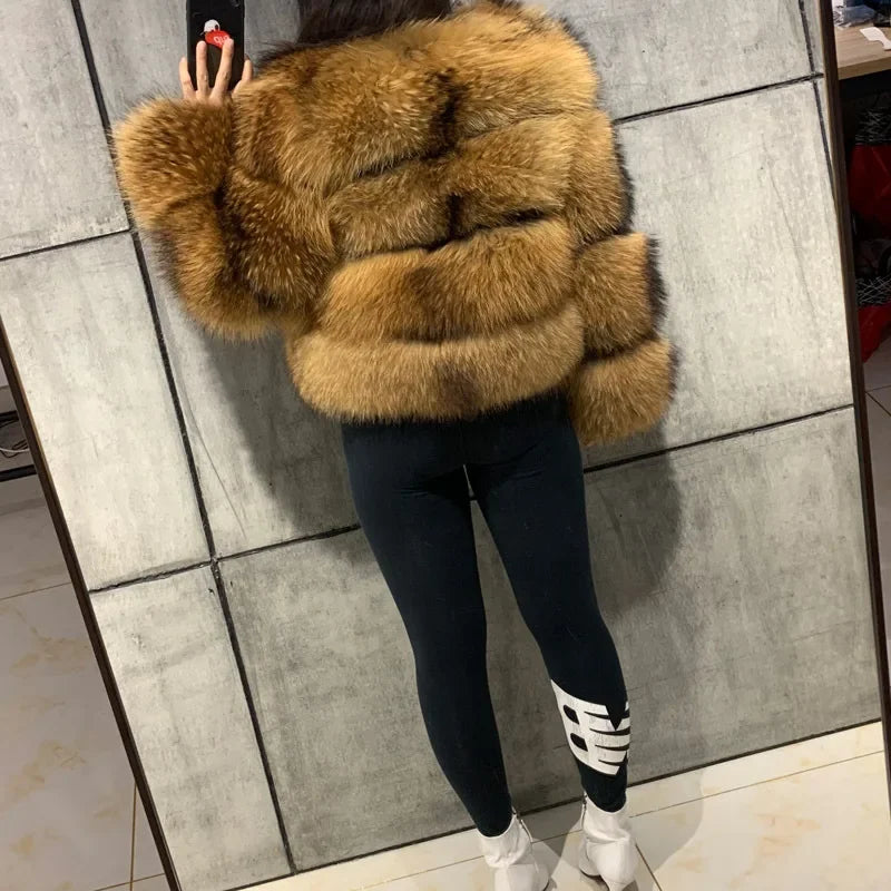 Manteau Fausse Fourrure Femme - Veste Courte Chaude Élégante Hiver - badassmood