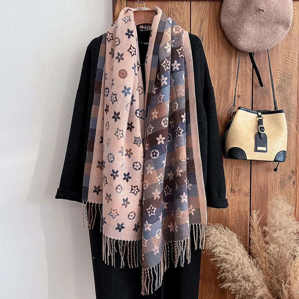 Écharpe Pashmina Femme Hiver - Foulard Cachemire Chaud Élégant - badassmood