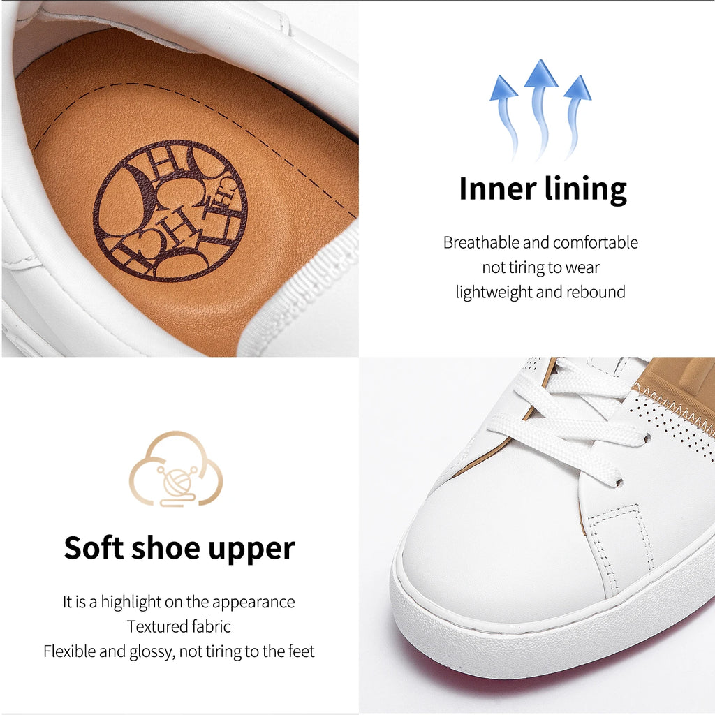 Baskets Femme Blanches Plates 2025 - Sneakers Confort Technologie Balance Semelle Luxe - badassmood