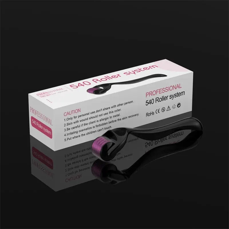 Derma Roller 540 Micro-Aiguilles Professionnel - Visage Barbe Cheveux Anti-Âge - badassmood