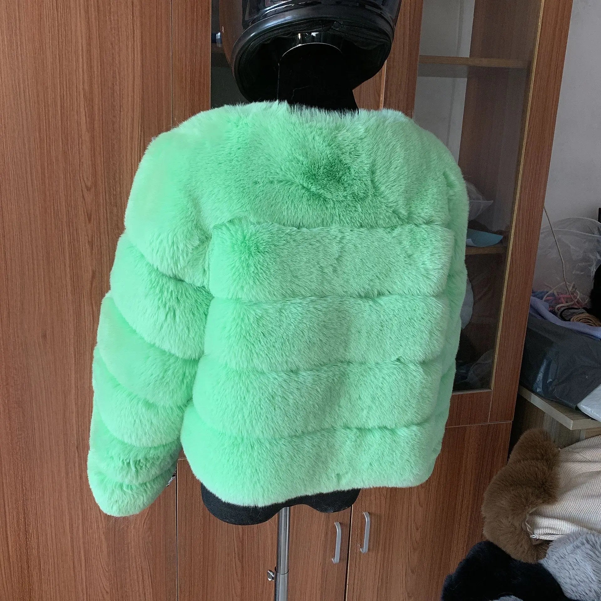 Manteau Fausse Fourrure Renard Femme - Veste Courte Luxe Fluffy Hiver - badassmood