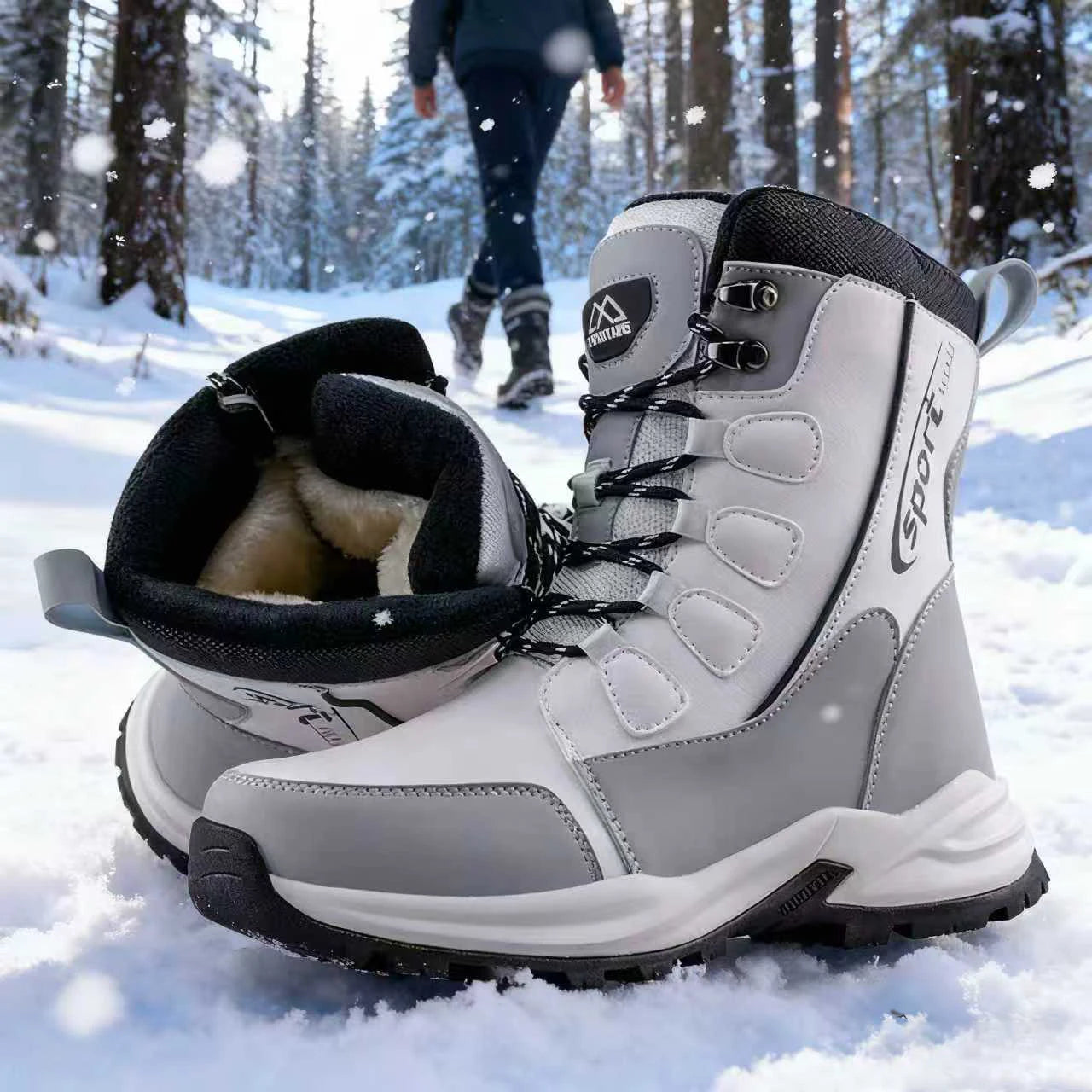 Bottes Neige Femme Imperméables Fourrées - Mi-Mollet Chaudes Légères Randonnée Hiver - badassmood