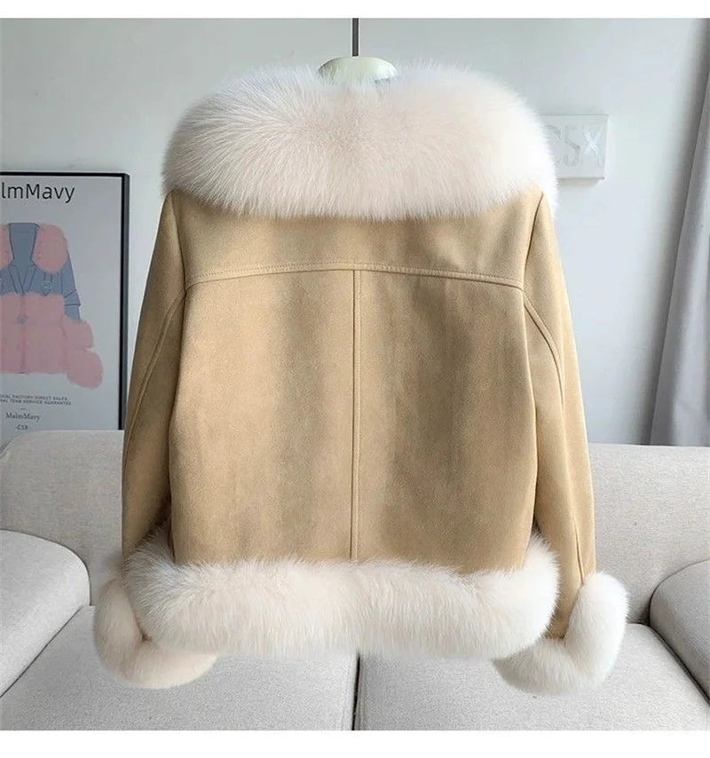 Veste Fausse Fourrure Vison Femme - Manteau Court Hiver Chaud Élégant - badassmood