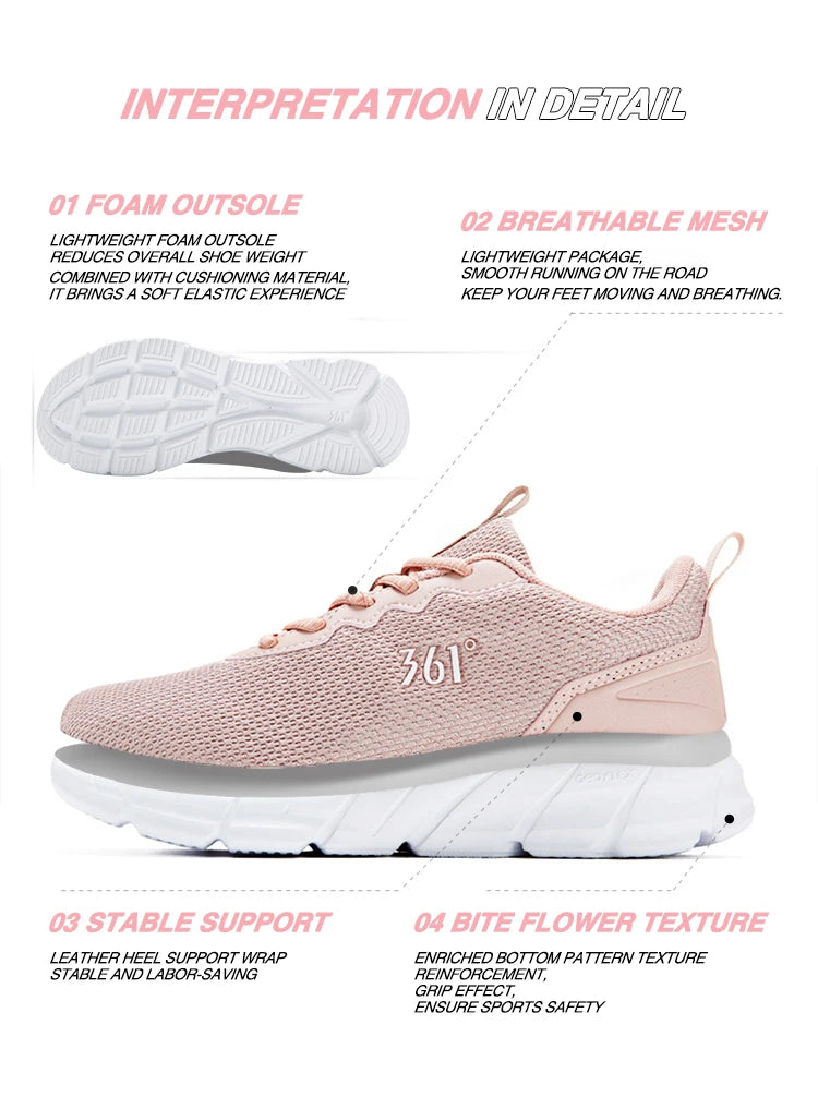 Baskets Running Femme 361 Degrees - Légères Respirantes Amorti - badassmood