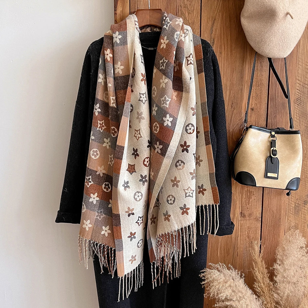 Écharpe Pashmina Femme Hiver - Foulard Cachemire Chaud Élégant - badassmood