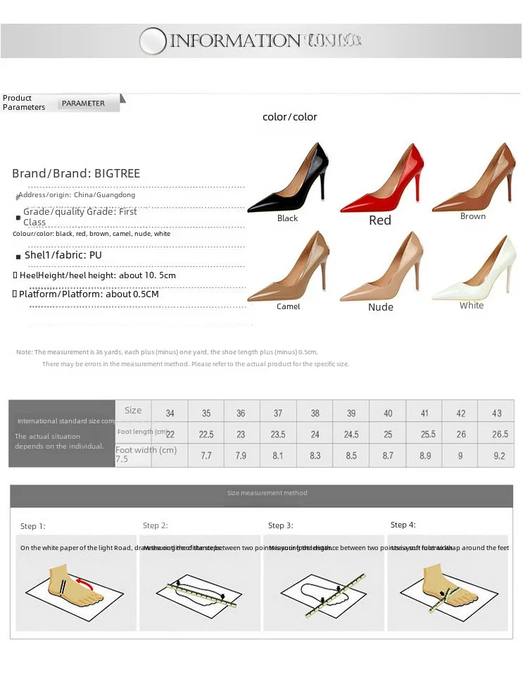 Escarpins Nude Talons Hauts 7.5cm - Cuir Verni Bout Pointu Élégant - badassmood