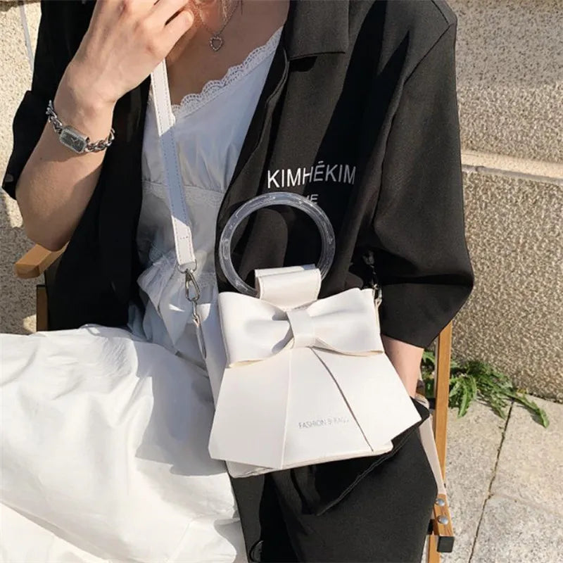 Sac Seau Femme avec Nœud Élégant - Sac Bandoulière Été Casual