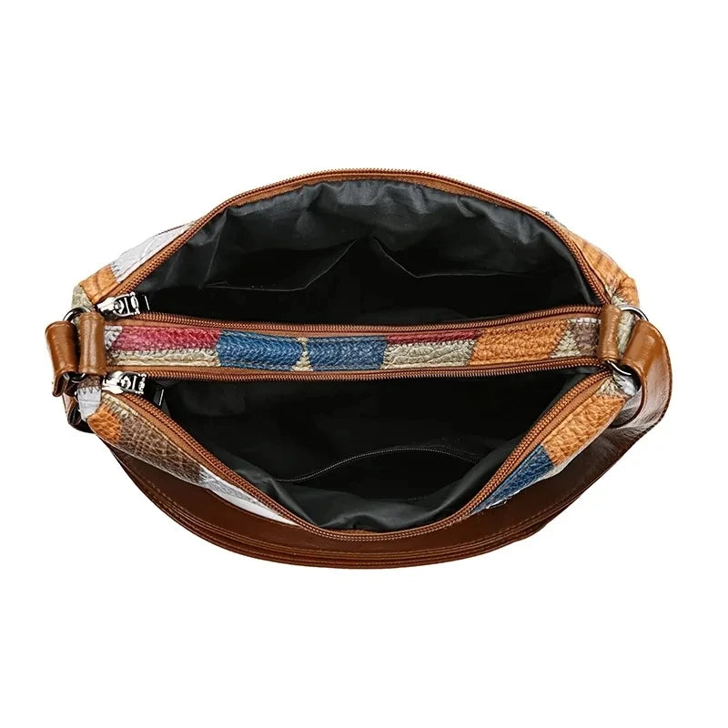 Sac à Main Vintage Femme Multi-Poches - Sac Bandoulière Rétro Élégant - badassmood