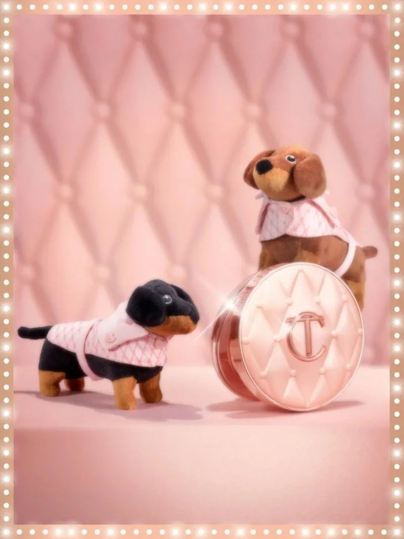 Charlotte Tilbury Shimmer Makeup Air Cushion Lightweight Moisture Oil Control Two Color Heart Shape Powder Blusher Unique Design - badassmood